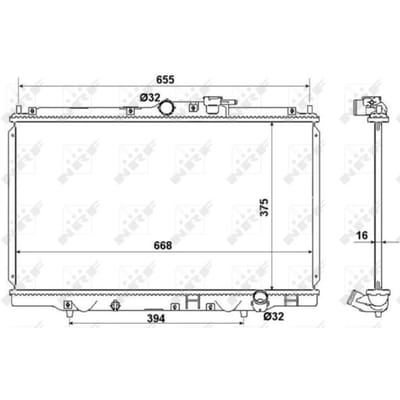 Radiator, motorkoeling NRF 53508