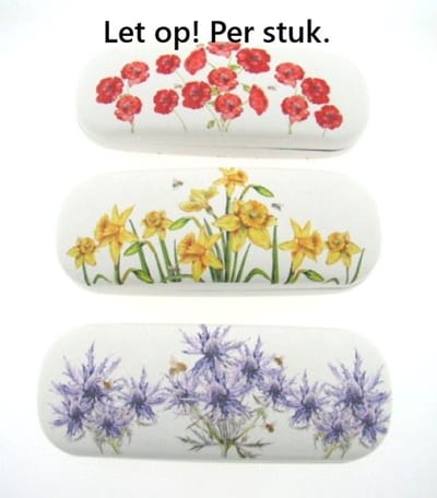 Lesser & Pavey brillenkoker bloemen – Met doekje – Assorti
