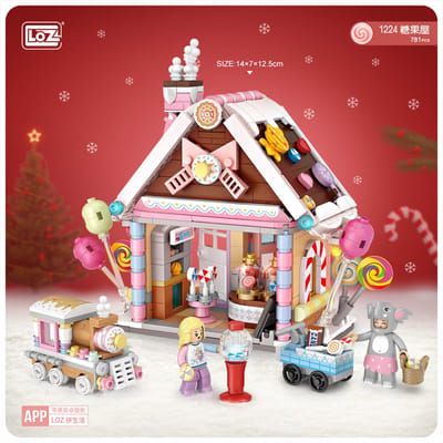 LOZ - Fairy Tale House - Candy house | Mini Block Building Set | Build and Create No. 1224