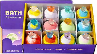Badbommen Geschenkset - Bruisballen Bruisballen - Ontspannen Baden - Met Verrassingsspeelgoed - 12 stuks - Multicolor