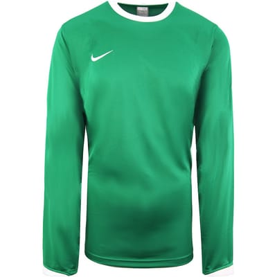 Nike Lange Mouw Crew Neck Groen Wit Heren Voetbal Top 119818 302
