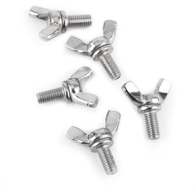 Dailygoods- Vlinderschroeven 10 stuks - Roestvrij Staal 304 - Schroefdraad M5 - Corrosiebestendig - Vleugelschroeven - 10 mm lengte - Bevestigingsschroeven