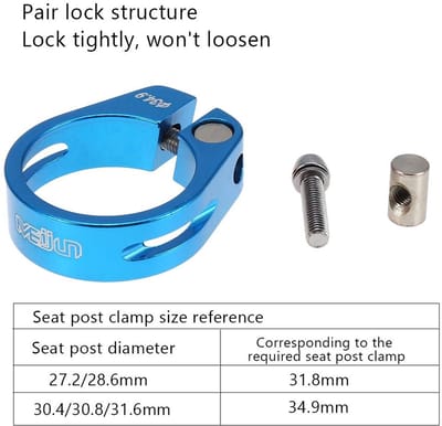 Dailygoods- Fietszadeltang Lichtgewicht - Aluminium Fietszadelklem - 34,9 mm - Duurzaam - Slijtvast - Eenvoudig te Installeren