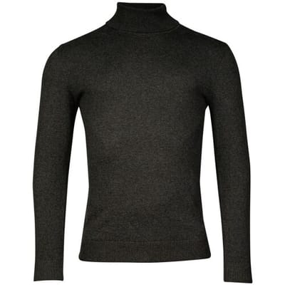 Baileys Trui Rollneck Cotton Cashmere Single Knit Dark Grey / male