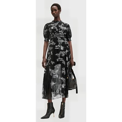 AllSaints Laverna Dress Maria Black Größe: 2 | Midikleider Outlet | Damen | Schwarz