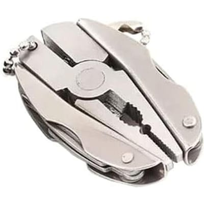Mini Schildpad Tangen voor Buiten, Multifunctionele Opvouwbare Tangen, Multifunctionele Knip- en Klemgereedschappen, Draagbare en Draagbare Noodgereedschappen zilver