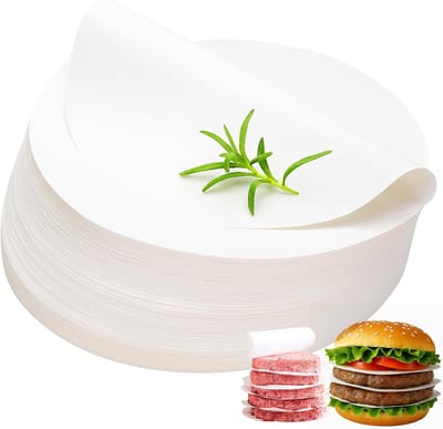 Famanu – Hamburgerpapier 1000 vellen Ø13 cm, antiaanbak scheidingspapier voor burgerpers en grill