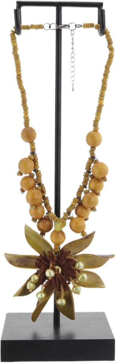 Behave Atelier Noir - Decoratieve Ketting Standaard - Incl. Handgemaakte Ketting - Luxe Woondecoratie - Boho Ibiza/Balinese stijl - 30 cm