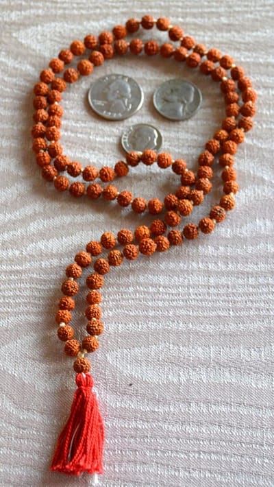 Gebedskralen Mala - Meditatie Ketting - Spirituele Beoefening - 108 kralen 5 Mukhi - 6 mm kralen
