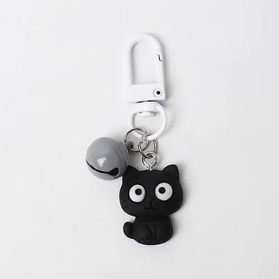 1 paar Creatieve Zwart-Witte Kat Schattige Auto Sleutelhanger Hanger Rugzak Rugzak Hanger Sleutelringen Grappige Schattige Sleutelhanger Cadeaus zwart