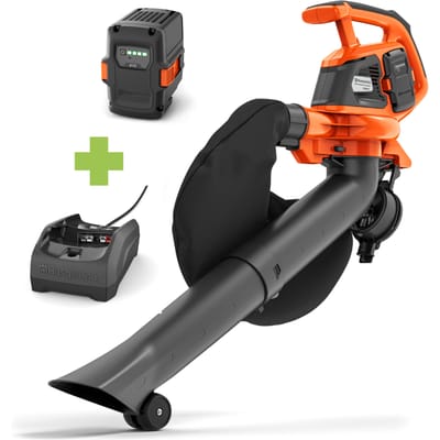 Husqvarna 120iBV accu-bladblazer - draadloos 36 V, incl. accu en oplader, 10 N blaaskracht, verstelbare buislengte, borstelloos, stil en licht, voor tuinonderhoud