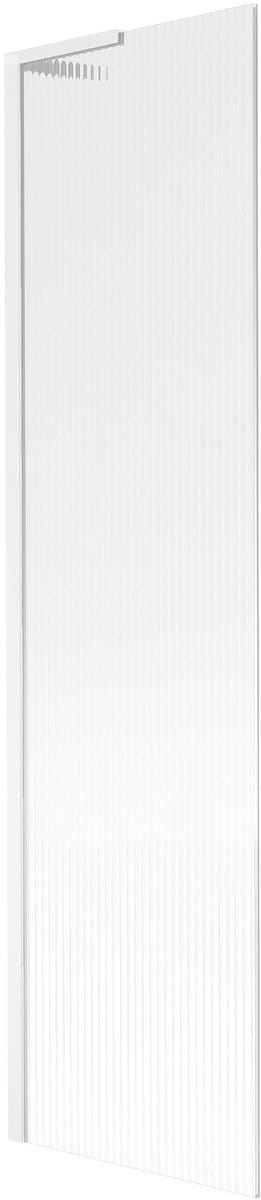 Mexen Next L douchewand, 1-deurs, 50 x 150 , gestreept, wit - 895-050-000-03-09-20