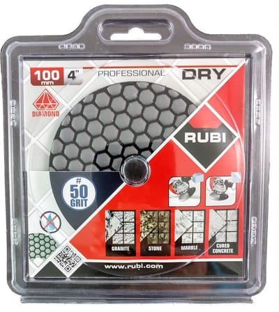 Schuurpad Droog Polijsten - Polijstschijf Diamant - Oppervlak Bewerken - Klittenband Bevestiging - 100 mm Diameter
