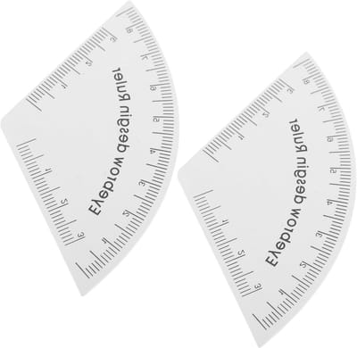 Wenkbrauw Liniaal Set - Sjabloon Hulpmiddel - Nauwkeurig Ontwerp - Symmetrische Vorm - 2 Stuks - Wit