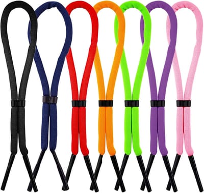 Thijox - 7 Stuks Drijvende Elastische Brillenbanden 34 cm - Anti-Verlies Zonnebrilhouder voor Watersport, Kajakken, Surfen, Boottochten, Meerkleurig