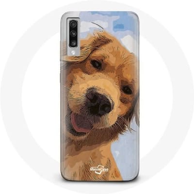 Hoesje voor Samsung Galaxy A70 Golden retriever Hondenras