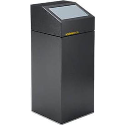Schäfer Shop Select afvalinzamelbak WSG 55 E, 55 L, verzinkt plaatstaal, gepoedercoat, zelfsluitend, zilver