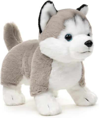 Pluche Husky Hond Knuffeldier Grijs 30 cm Staand Kwaliteit