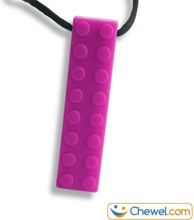 Bijtketting Bouwblokje Kauwketting | Bouwblokje | Diverse kleuren | Paars | Chewel ®