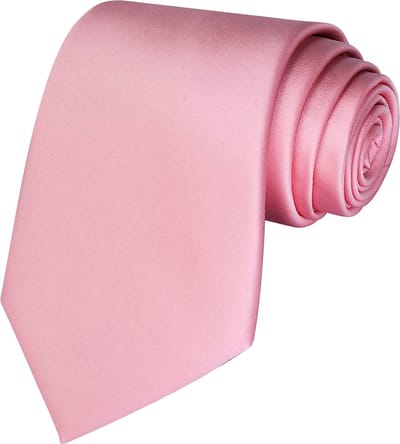 Fako Fashion - Stropdas - Effen - Satijn - 8cm - 145cm - Roze