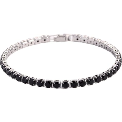 Zirkonia Armband Ketting Premium Lichte Luxe Sieraden Eenvoudige Tennis Ketting zwart