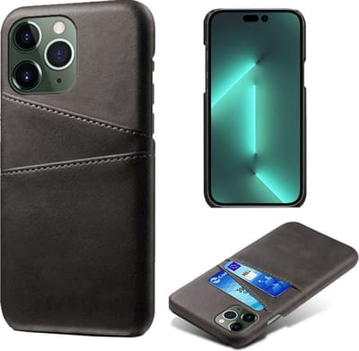Coverup Hoesje - Geschikt voor iPhone 14 Pro Hoesje - Coverup Dual Card Back Cover - Zwart