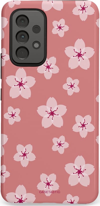 Casetastic Hoesje Geschikt voor Samsung A53 - Stijlvolle Beschermende Duo-layer Case - Roze Sakura Bloesems Elegante Japan Rituals