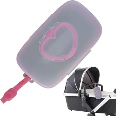 Babydoekjes Houder - Draagbare Dispenser - Onderweg Hygiënisch - Herbruikbaar en Praktisch - 225 x 135 cm - Roze