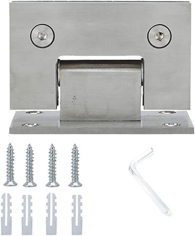 SnelShoppen - Glass Door Hinge RVS 8-12mm Dikte Glas 90° Badkamer Scharnier, Opening en Sluiting Hinge voor Glazen Deuren, Showcase en Kastdeuren (1 S