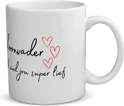 Akyol - schoonvader ik vind jou super lief koffiemok - theemok - Papa - de liefste schoonvader - vader cadeautjes - vaderdag - verjaardag - geschenk - kado - vader artikelen - 350 ML inhoud