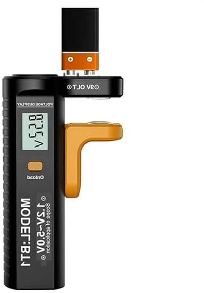 Batterijtester Digitaal - Voltmetertje Apparaat - Batterij Diagnose - Verbeterde Laadstroom - 116 x 66 cm - Zwart