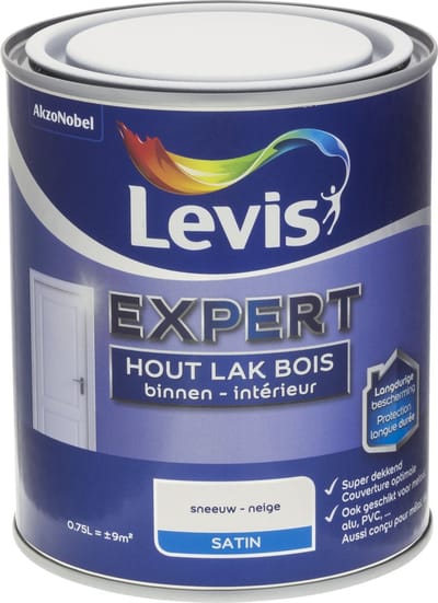 Levis - Expert Hout Lak Binnen Satin - Sneeuw - 0,75 L