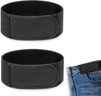 Verstelbare Riem zonder Gesp voor Mannen - 2-Pack Elastische Tailleband voor Jeans en Broeken, Comfortabel en Onzichtbaar