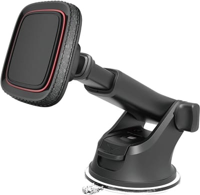 Swiphi® Magnetische Telefoonhouder - Gsmhouder - Telefoonhouder voor auto - Zwart/Rood