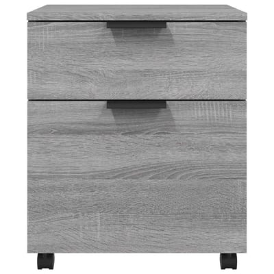 vidaXL - Dossierkast - verrijdbaar - 45x38x54 - cm - bewerkt - hout - grijs - sonoma