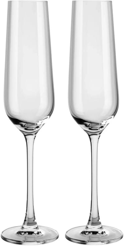 TableTalks Champagneglazen 200 ml - Set van 2 - Kristalglas - Loodvrij - Vaatwasserbestendig