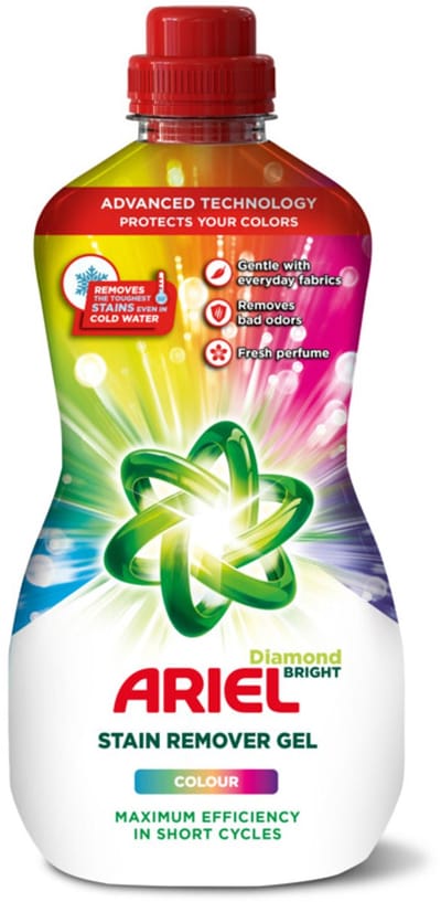 Ariel Vlekverwijderaar Gel Colour Diamond Bright - 6 x 950 ml - Voordeelverpakking