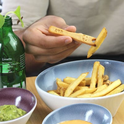 Eetbare French Frietvork – Verpakking met 30 stuks - Eet je vork ook op! – Zero waste en duurzaam. De perfecte krokante vork voor friet, snacks en streetfood — geen afval, wel lekker!