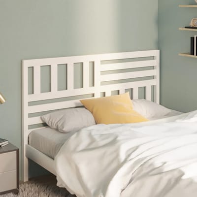 vidaXL - Hoofdbord - 126x4x100 - cm - massief - grenenhout - wit