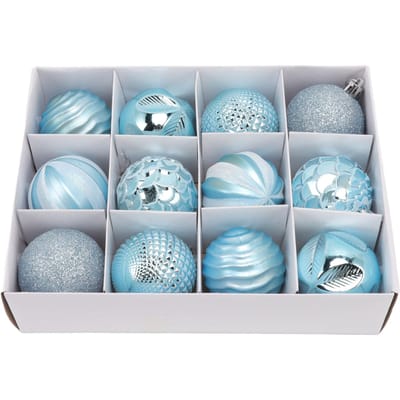 Kerstboomballen Ornamenten Kerstboomversieringen voor Familiefeesten Tuindiners blauw