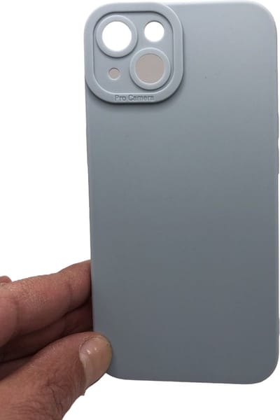 Siliconen hoesje met bescherming rondom Camera/Lens - Geschikt voor iPhone 13 / iPhone 14 - Lichtblauw