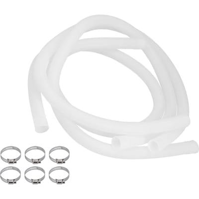 Lot de 3 tuyaux de rechange en plastique polyéthylène pour pompe de piscine, résistants à la pression et aux fuites white