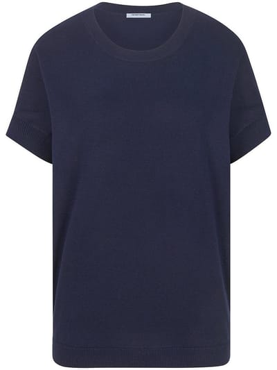 Trui ronde hals 100% SUPIMA®-katoen Van Peter Hahn blauw