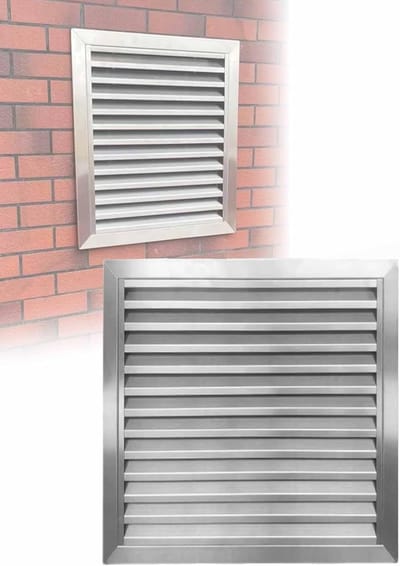 Ventilatierooster Afdekking - Roestvrij Staal - Ventilatie Verbeteren - Elegant Verzonken Ontwerp - Diverse Maten - Zilverkleurig