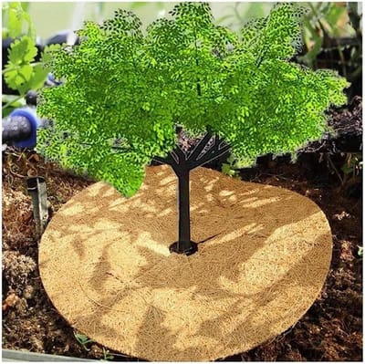 Kokosmulchmatten - Plantenhoezen - Planten Verzorgen - Natuurlijk Materiaal - 5 Stuks 35cm - Bruin