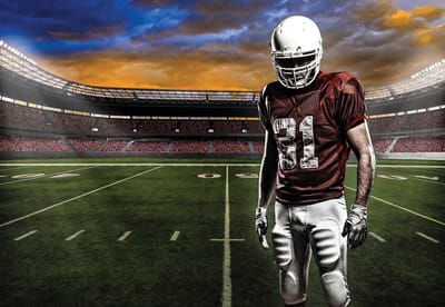 Fotobehang American Football Stadium | XL - 208cm x 146cm | 130g/m2 Vlies