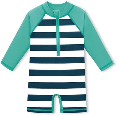 Babyzwemshirt met UPF 50+, Lange Mouwen, Zonnebescherming voor 0-36 Maanden