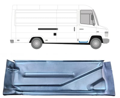 Kleine reparatiepaneel voorste treeplank voor Mercedes Vario 1996- / Rechts