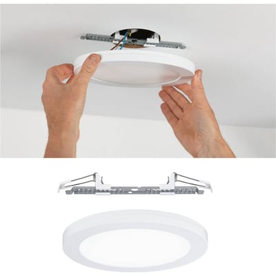 LED-inbouwpaneel 2in1 Cover-it rond 225 mm 16,5W 1200lm 4000K Wit mat
