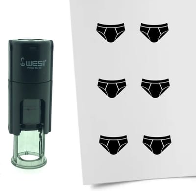 CombiCraft Stempel Onderbroek 10mm rond - Zwarte inkt